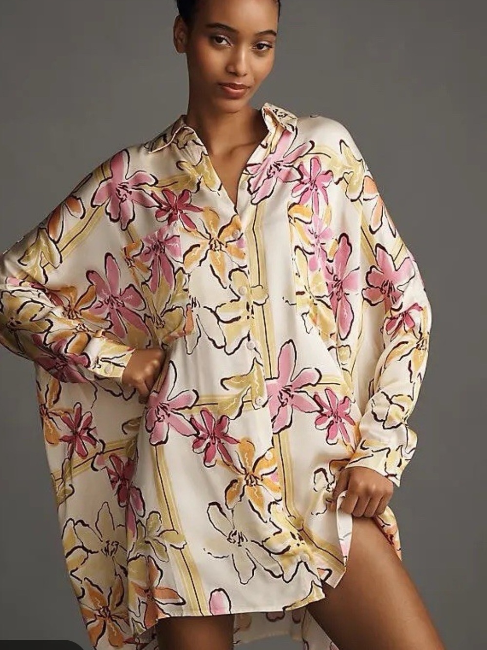 Corey Lynn Calter Mini Printed Shirt Dress